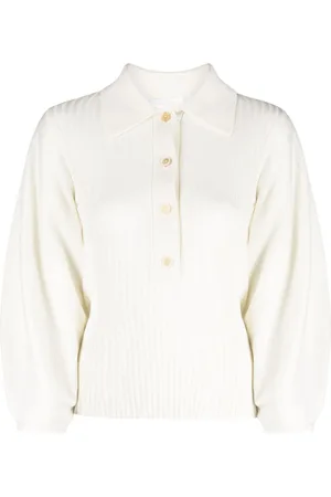 Chloé Playera tipo polo con mangas farol