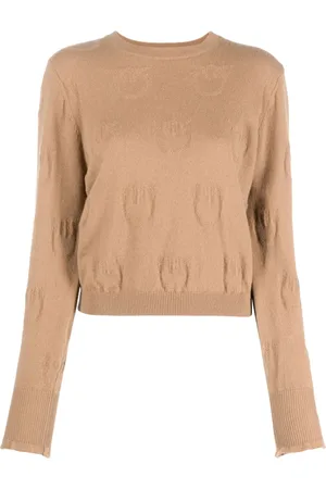 Pinko Top de cachemira con logo en relieve