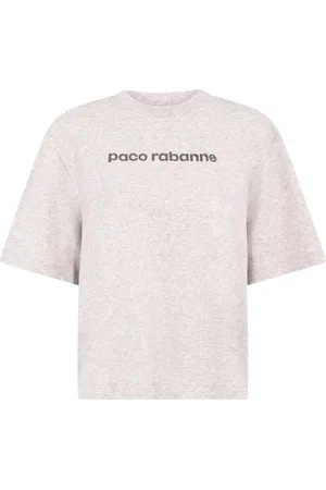 Paco rabanne Playera con logo estampado y detalles en strass