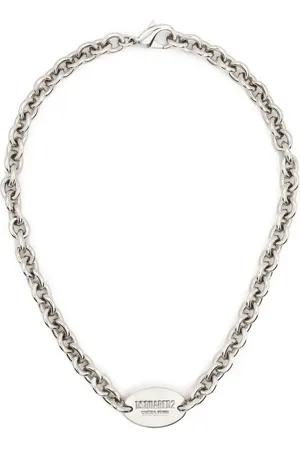 Dsquared2 Collar de cadena con placa del logo