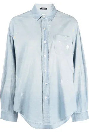 R13 Camisa con salpicadura de pintura