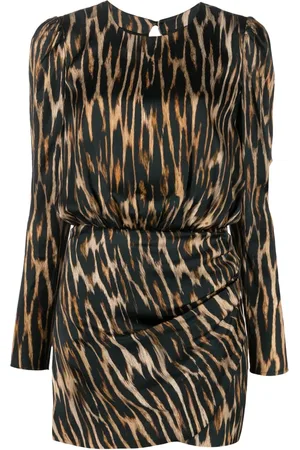 John Richmond Vestido corto con estampado de leopardo