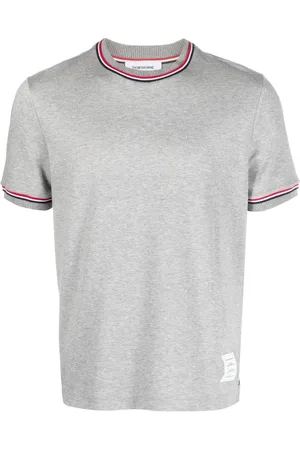 Thom Browne Playera con cuello redondo y parche del logo