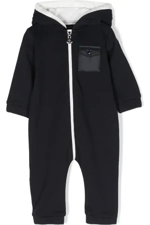 Moncler Romper con parche del logo y capucha