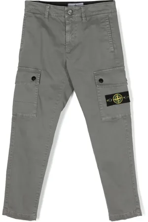 Stone Island Pantalones slim con distintivo Compass