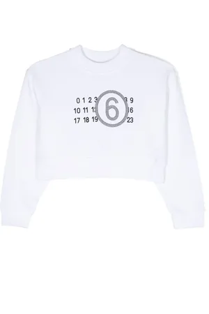 Maison Margiela Sudadera con logo y detalles de strass