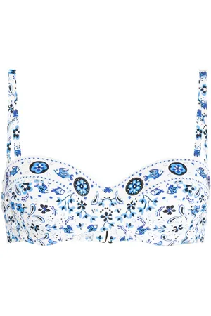 Tory Burch Top de bikini con estampado gráfico
