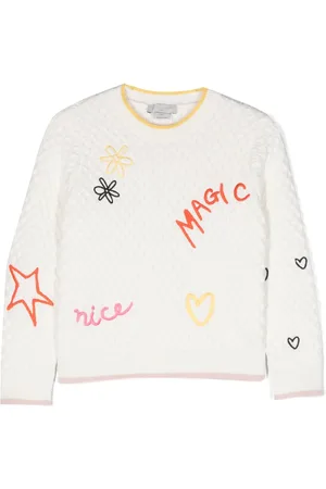 Stella McCartney Top tejido con detalle bordado