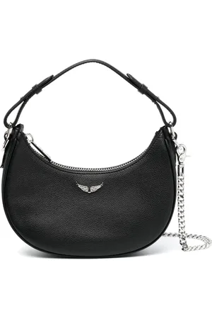 Zadig & Voltaire Bolsa crossbody con placa del logo