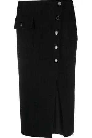 Sandro Falda de tweed con cintura alta