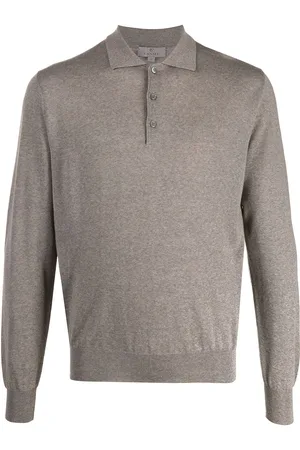CANALI Playera tipo polo manga larga