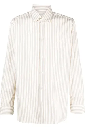 Golden Goose Camisa con botones y rayas estampadas