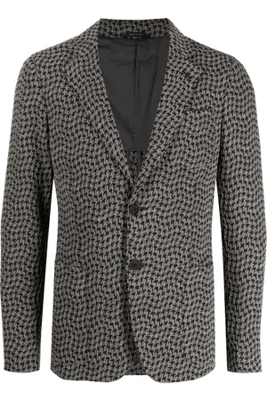 Giorgio Armani Blazer con botones y motivo pied de poule