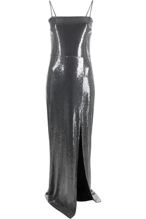 ROTATE Vestido largo bordado con lentejuelas