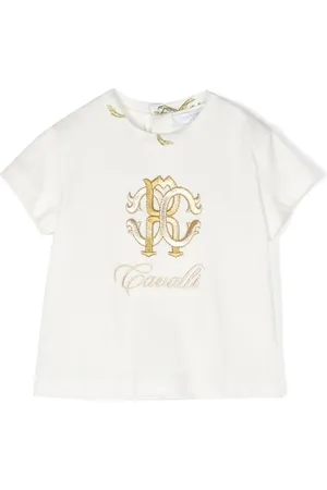 Roberto Cavalli Playera con parche del monograma