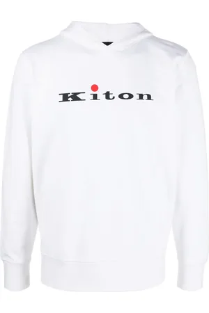 Kiton Hoodie con logo estampado