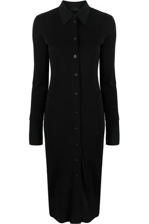 Helmut Lang Vestido camisero midi con botones