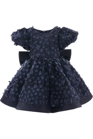 Tulleen Vestido con moño oversize y aplique floral
