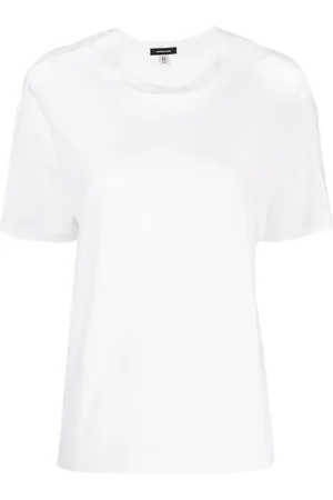 R13 Playera estilo boxy con cuello redondo