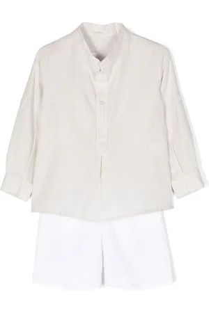 Amaya Conjunto de shorts y camisa a rayas diplomáticas