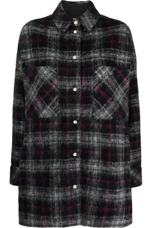 IRO Sobrecamisa con cuadros estampados y botones a presión