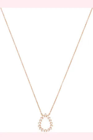 Dana Rebecca Designs Collar Vivienne Lily Teardrop en oro rosa de 14kt con diamante