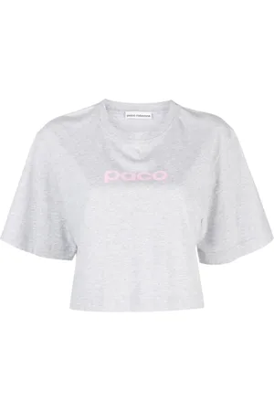 Paco rabanne Playera corta con logo estampado