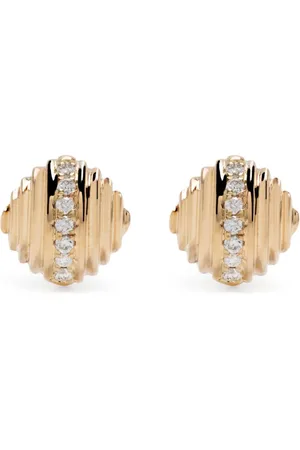 Dana Rebecca Designs Aretes Nana Bernice en oro amarillo de 14kt con diamantes
