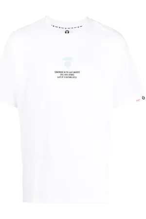 A Bathing Ape Playera con logo estampado