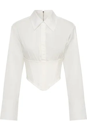 DION LEE Camisa corta estilo corset