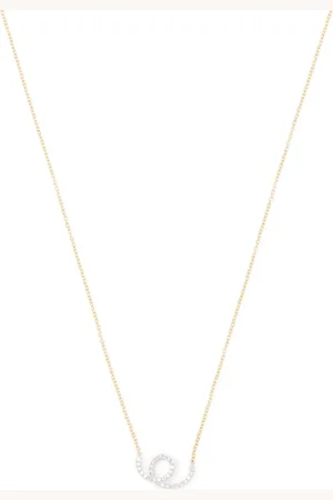 DELFINA DELETTREZ Collar Single Loop en oro amarillo de 18kt con diamantes