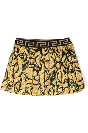VERSACE Falda plisada con estampado Barocco