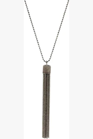 Brunello Cucinelli Collar con flecos y borlas