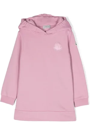 Moncler Vestido con capucha y aplique del logo