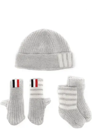 Thom Browne Set tejido gorro y bufanda
