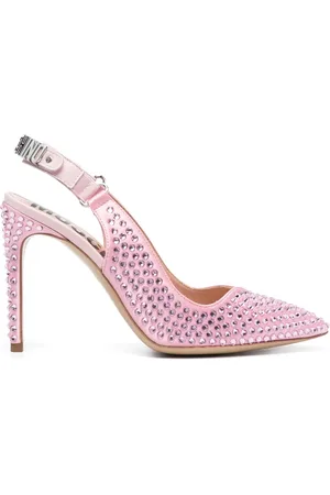 Moschino Zapatillas con detalles de cristal y tacón de 105 mm