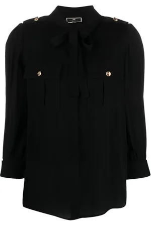 Elisabetta Franchi Camisa con moño en el cuello
