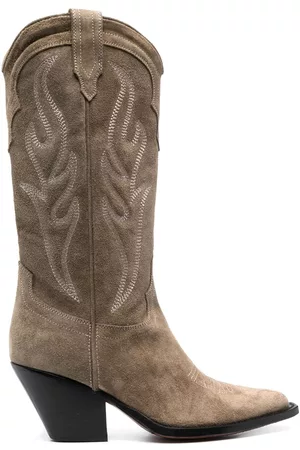 Botas cowboy vaqueras de color verde para mujer en rebajas