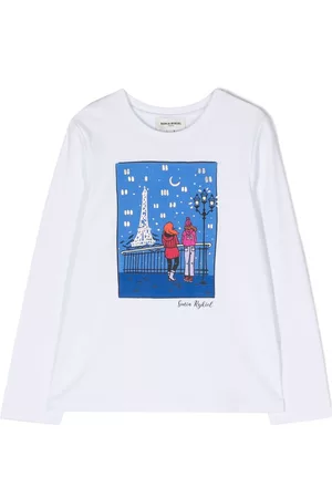 Sonia Rykiel Enfant Playera con ilustración estampada