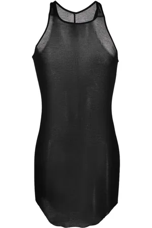 Rick Owens Camiseta con espalda de nadador y cuello redondo