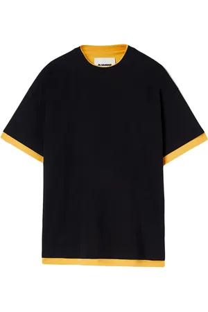 Jil Sander Playera con diseño de dos tonos y logo estampado