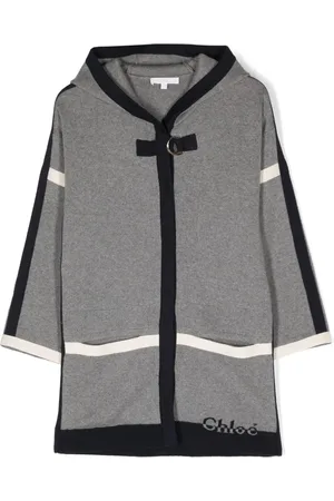 Chloé Abrigo tejido en intarsia con capucha