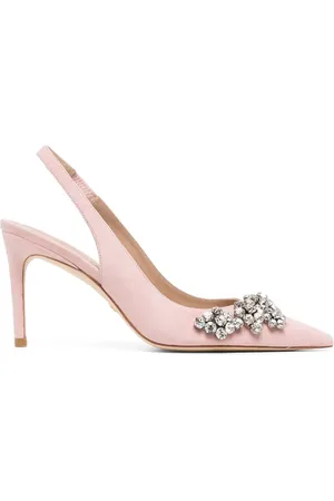 Stuart Weitzman Zapatillas Crystal Fleur con tacón de 100mm