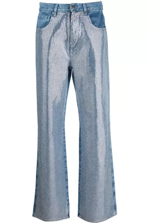 GIUSEPPE DI MORABITO Jeans rectos con detalles de cristal