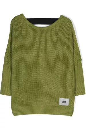 DKNY Suéter tejido con parche del logo