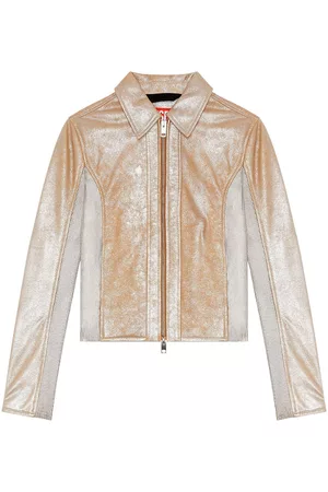 Diesel Chamarra L-Tafy-Silver con efecto metalizado