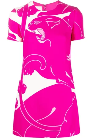 VALENTINO GARAVANI Vestido con estampado de pluma