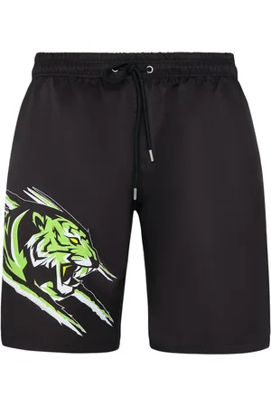 Philipp Plein Shorts de playa con estampado de tigre