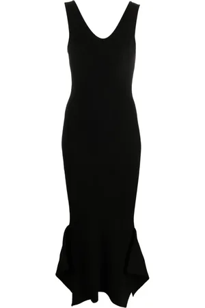 Marine Serre Vestido midi con diseño asimétrico sin mangas