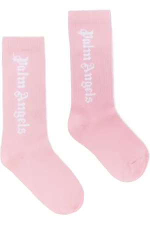 Palm Angels Calcetines con logo en intarsia